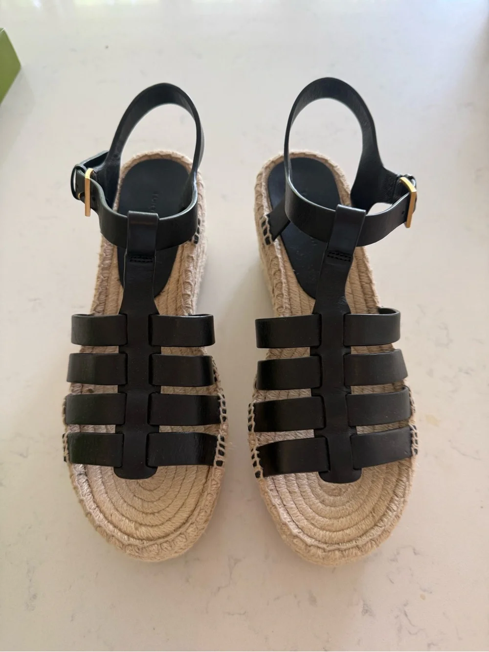 Tory Burch Black Fisherman Espadrilles NIB size 8